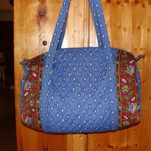 Vera Bradley Blue Medium Duffle Travel Quilted